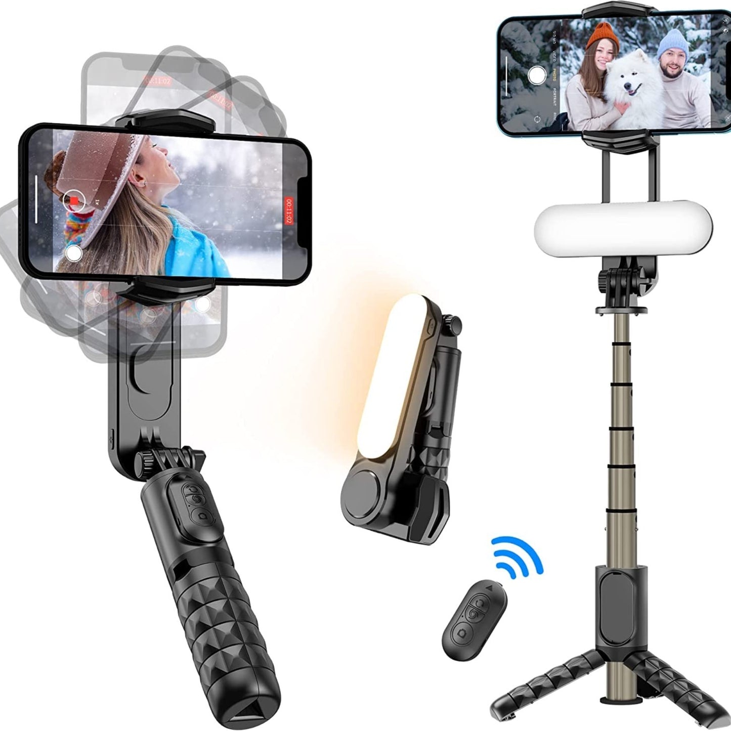 Q09 3 ne 1- Tripod stabilizues, selfie stick, ring light