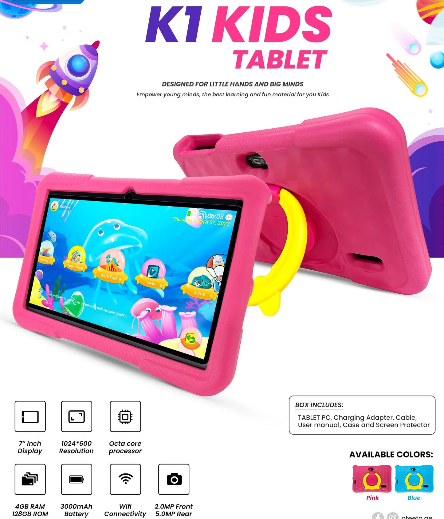 Tablet per femije Oteeto K1 Kids