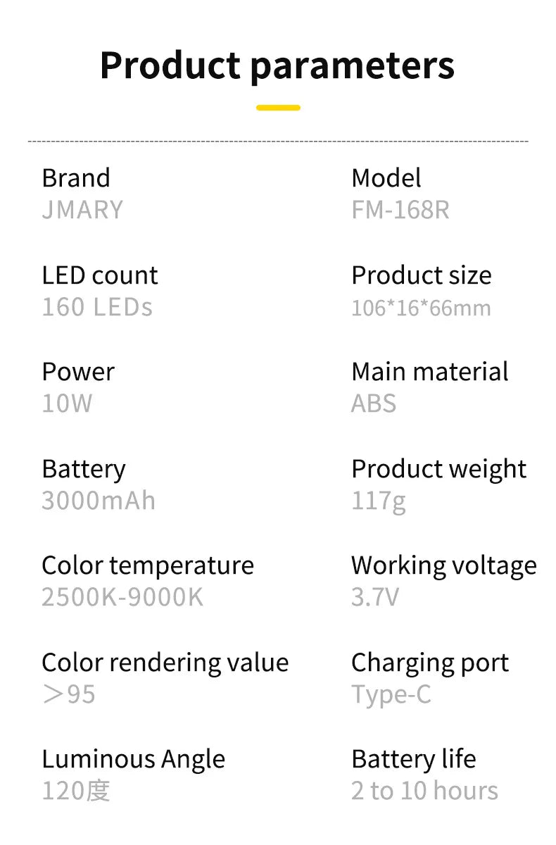 Dritë LED MagSafe Duale Jmary FM-168R Ringlight