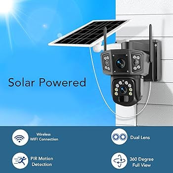 Kamer e Jashtme me 3 Lente Triple Screen PTZ Outdoor Security Camera