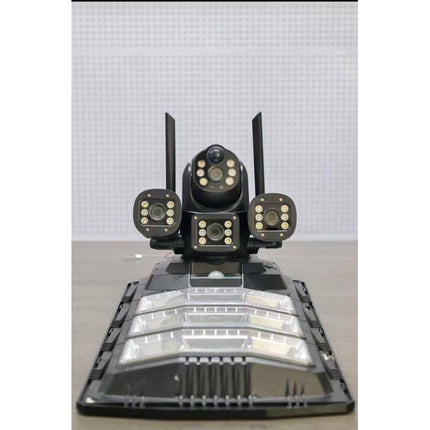 Kamër dhe llampë me panel diellor me 4 kamera HD.