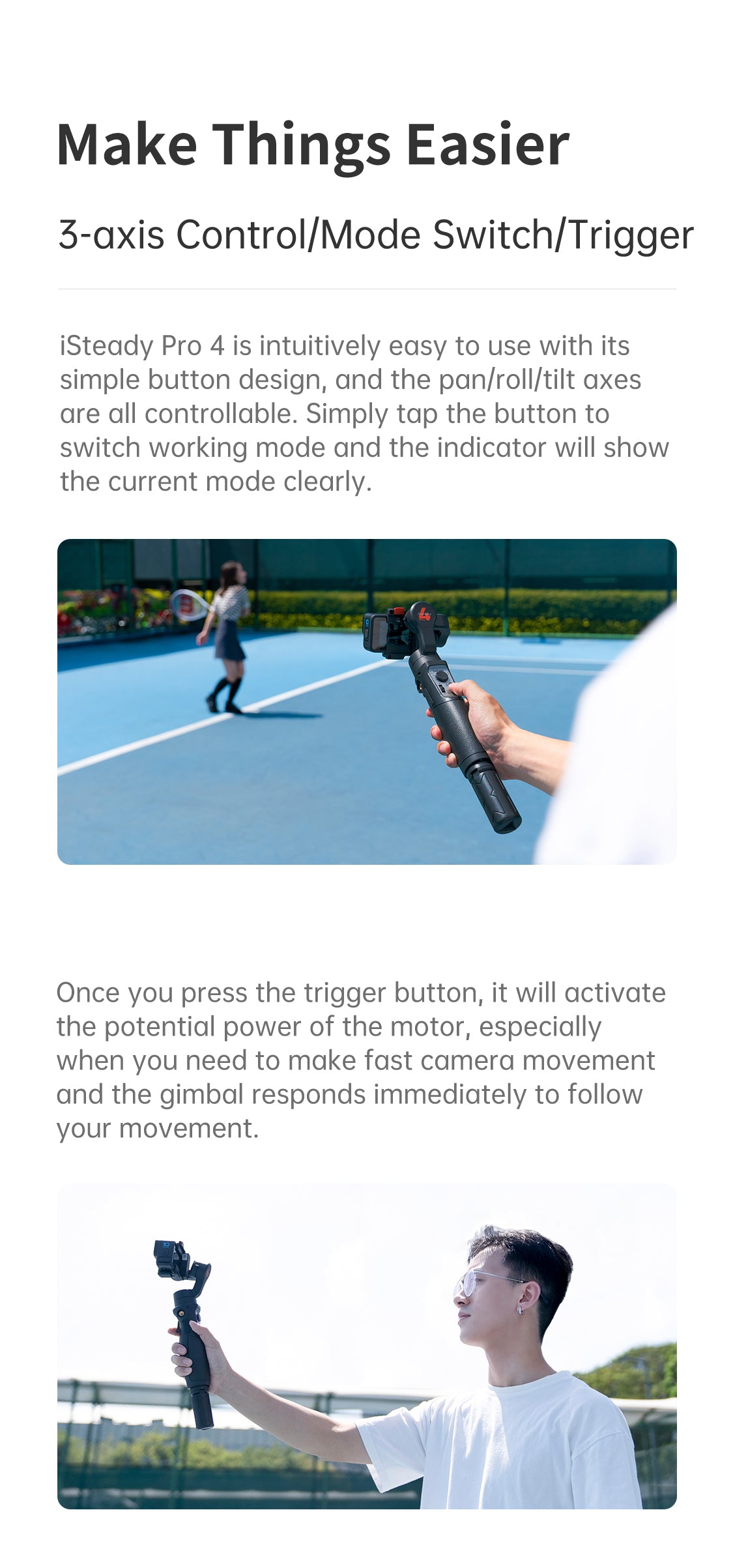 Selfie stick stabilizues Hohem iSteady Pro 4