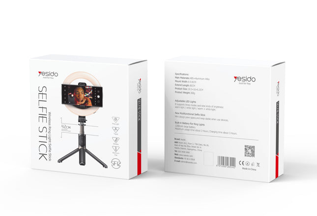 Yesido Wireless Ring Light Selfie Stick