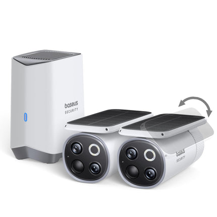 Kamer e jashtme me panel diellor Baseus Security S1 Pro me dy kamera te integruara