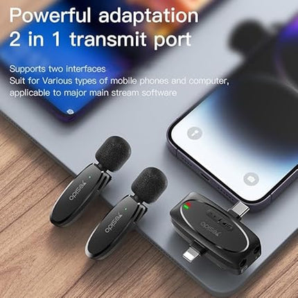 Mikrofon wireless YESIDO KR15 Dual Low-latency