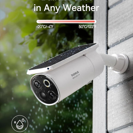 Kamer e jashtme me panel diellor Baseus Security S1 Pro me dy kamera te integruara