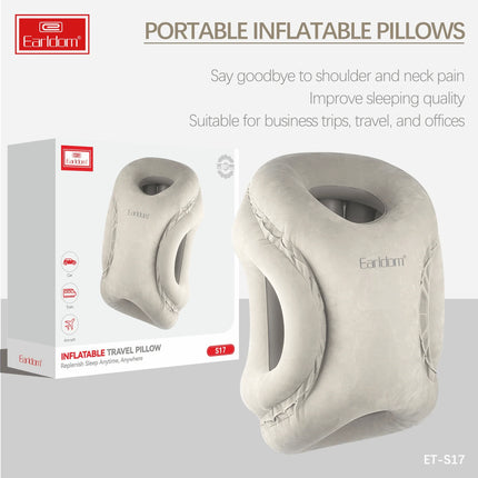 Jastek udhetimi Earldom Inflatable Travel Pillow ET-S17