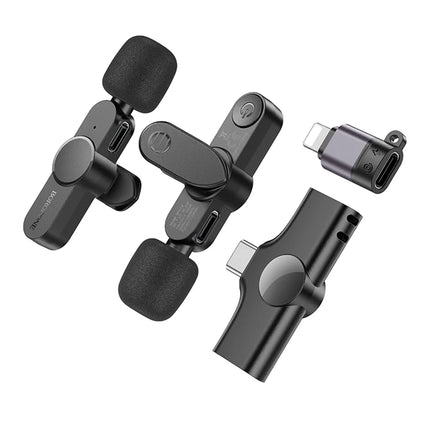 Dy Mikrofonë Wireless Borofone BFK12 Trophy 8 Pin Lavalier