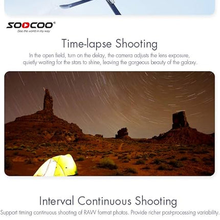 Kamer Sportive SOOCOO Waterproof Control Rechargeable Battery