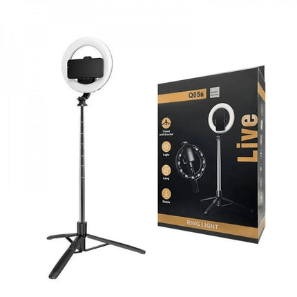 Syosin QO5s- 3 ne 1 Selfie Stick me Tripod dhe Ring Light