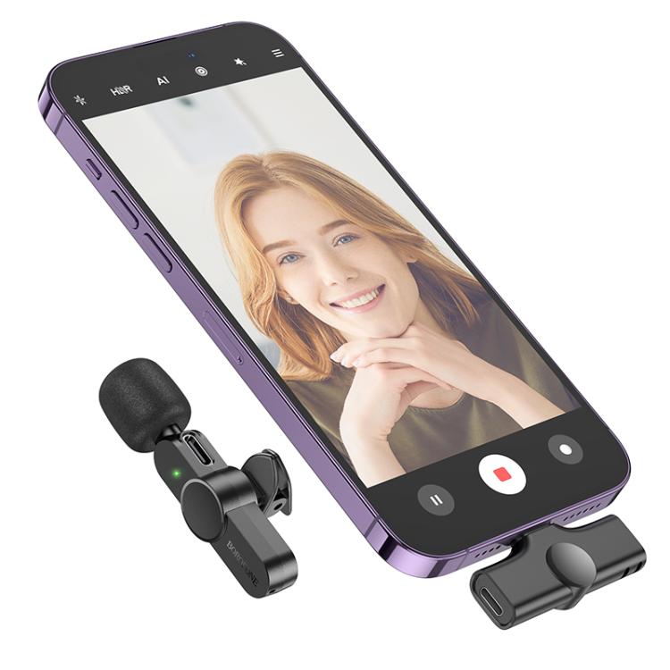 Dy Mikrofonë Wireless Borofone BFK12 Trophy 8 Pin Lavalier