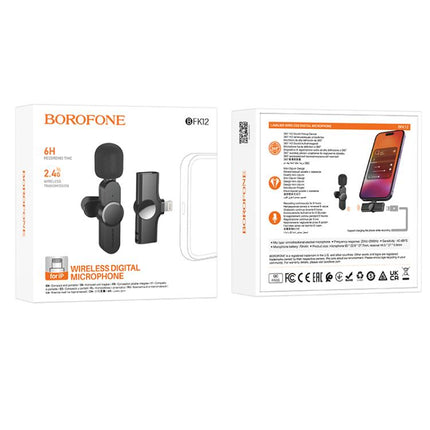 Mikrofon Wireless Borofone BFK12 Lavalier për iPhone