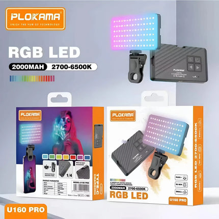 Dritë LED RGB Plokama Ringlight për foto