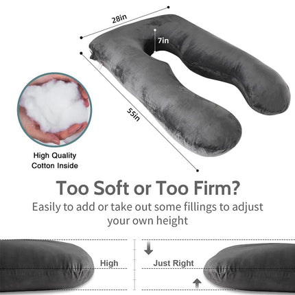 Jastëk për gra shtatëzana në formë U-je