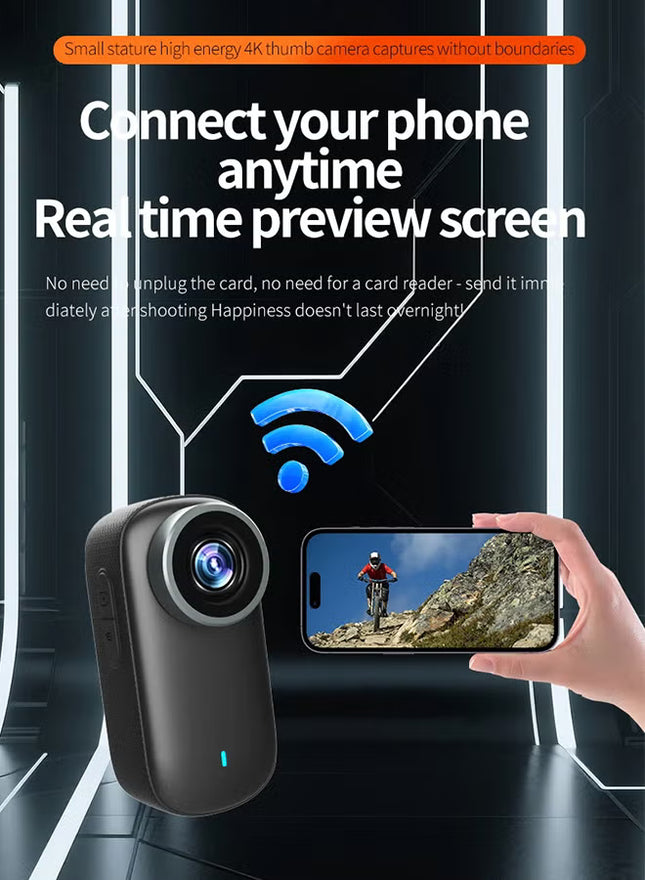 Kamer sportive 4K Thumb Camera