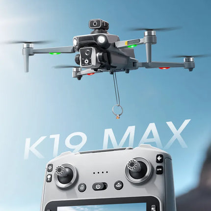 Dron per leshim peshash airdrop me gps dhe telekomande me ekran K19 Max
