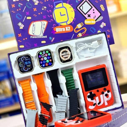 H50 Ultra SmartWatch, 8 rripa, 1 konsole me 400 lojera, 1 mbrojtese silikoni