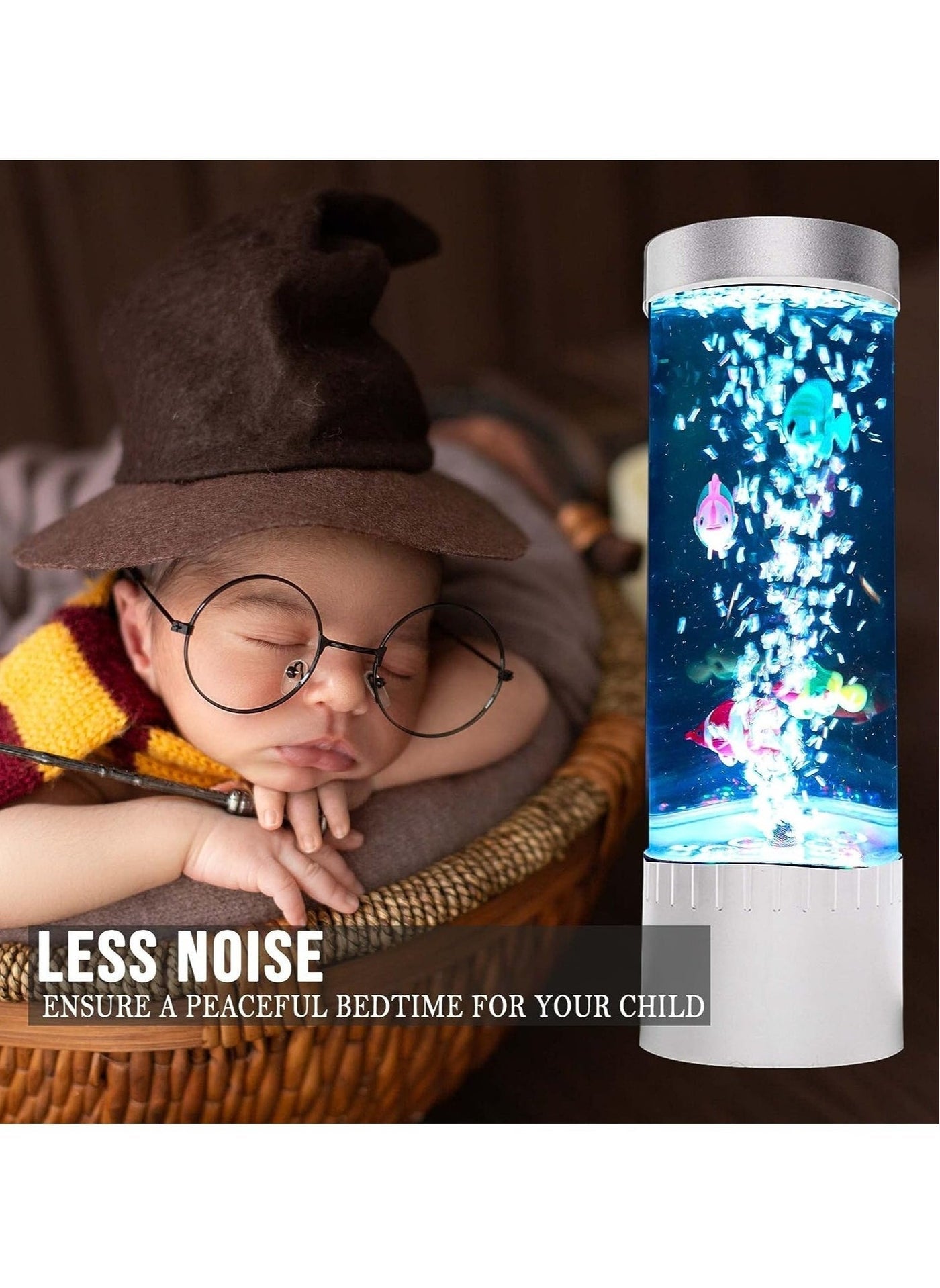 Akuarium me drita LED dhe peshq