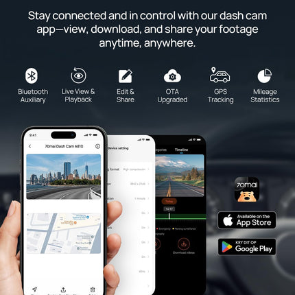 Kamër makine 70mai A810 4K GPS me Suport Për Kartë Sim