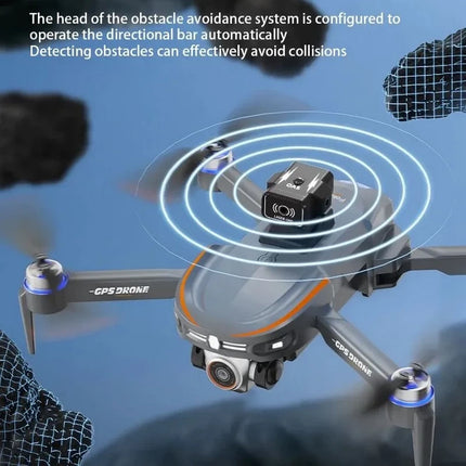 Dron S28 GPS 4K me Kamër Gimbal  sensor 360 Kundra Pengesave – Telekomandë me Ekran
