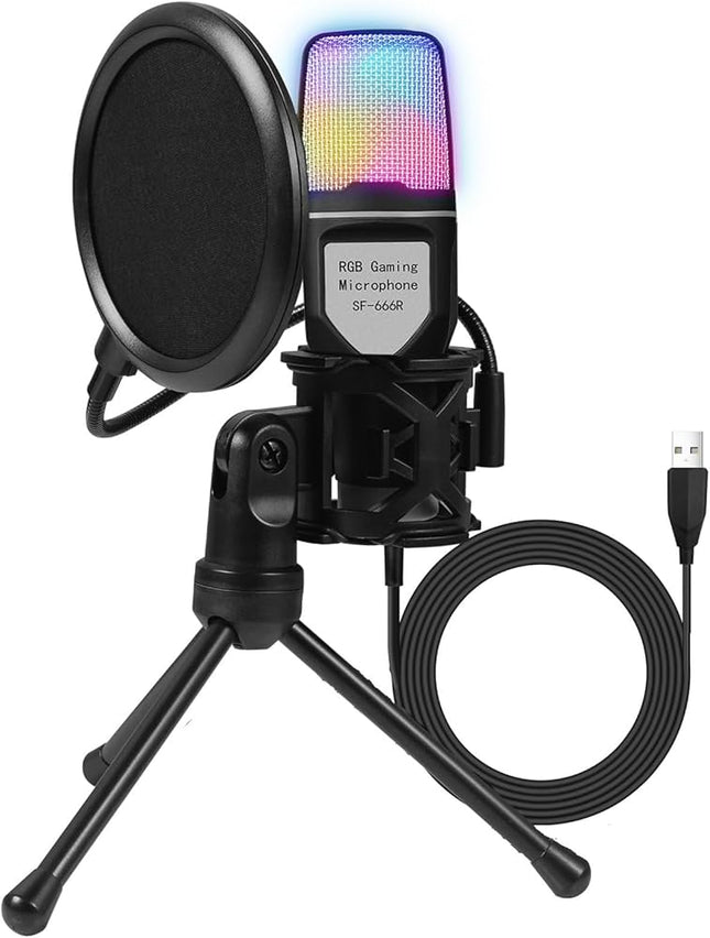 Mikrofon gaming Yanmai SF-666R për podcast - lojra - streaming