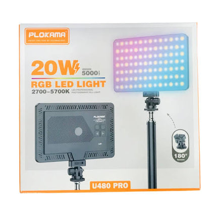 Dritë LED RGB për foto & video profesionale Plokama U480 Pro