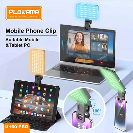 Dritë LED per Telefon Aparat Laptop - PLOKAMA U160 PRO RGB
