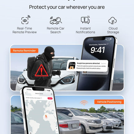 Kamër makine 70mai A810 4K GPS me Suport Për Kartë Sim