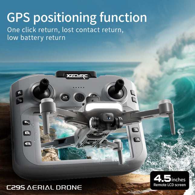 Dron me GPS 4K - Telekomandë me ekran C29S