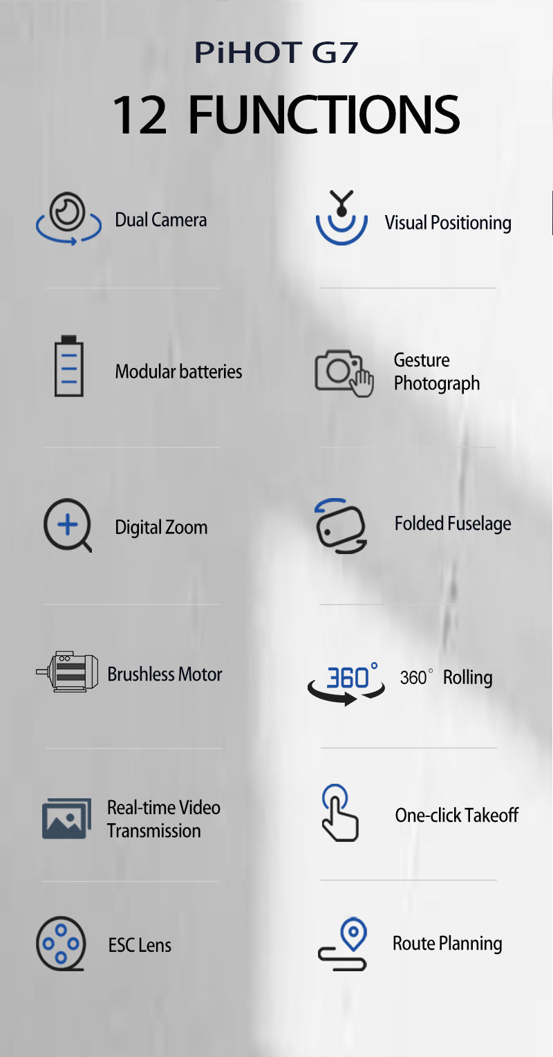 Dron Pihot G7 me Vetëstabilizim