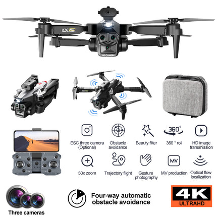 Dron K10 Max me 4 kamera dhe Sensor ndaj pengesave