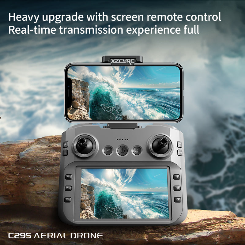Dron me GPS 4K - Telekomandë me ekran C29S