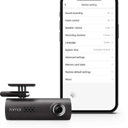 Kamer makine 70mai 1S me App control - video HD