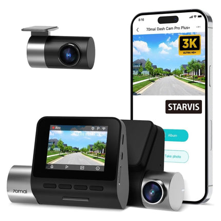 Kamer makine 70mai Dash Cam Pro Plus A500S + Rear Cam Set