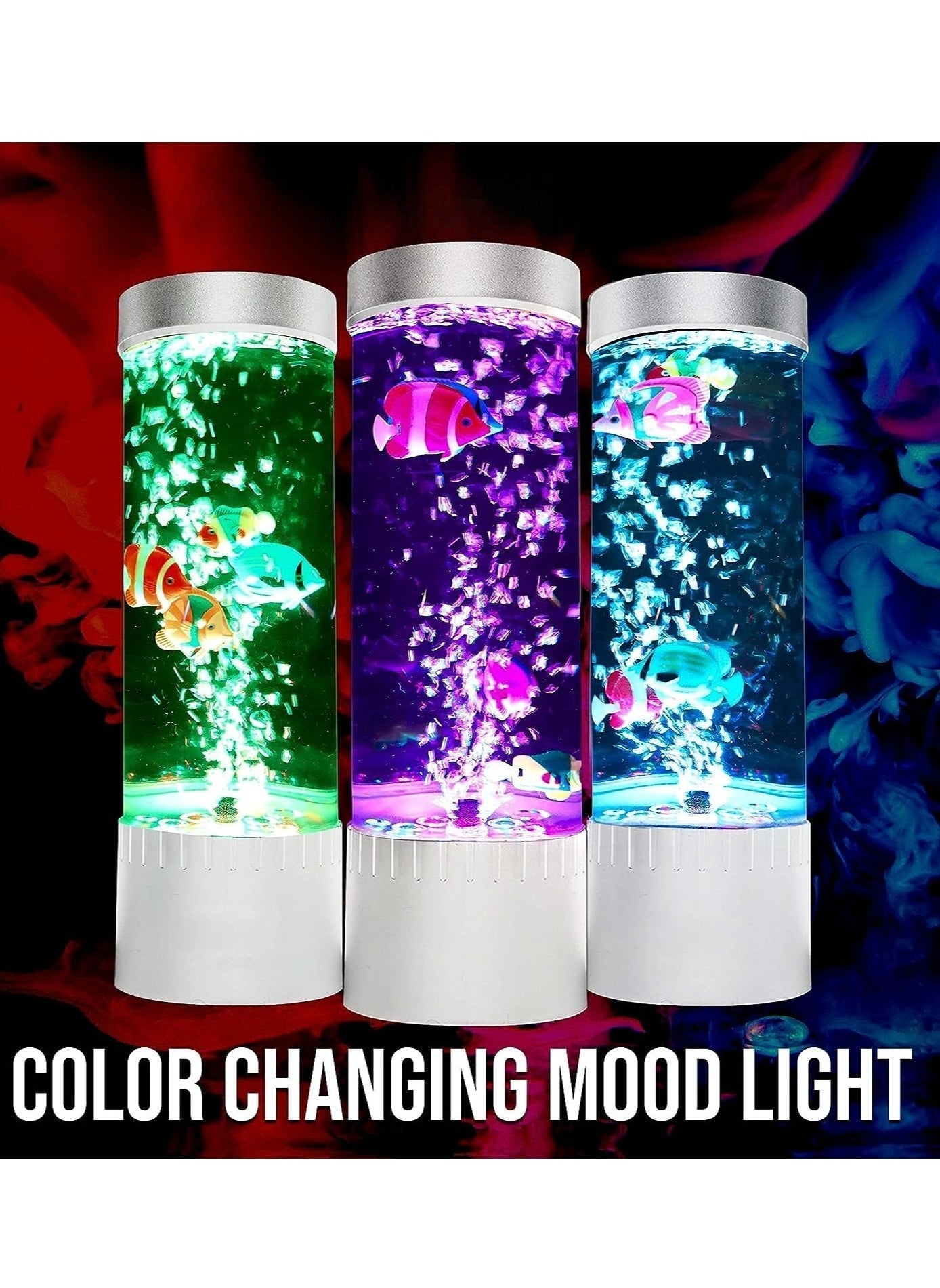 Akuarium me drita LED dhe peshq