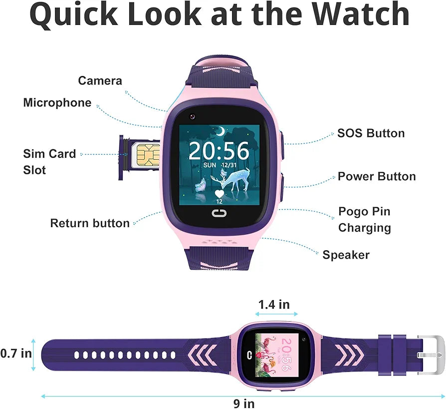 Orë Inteligjente për Fëmijë 4G LTE