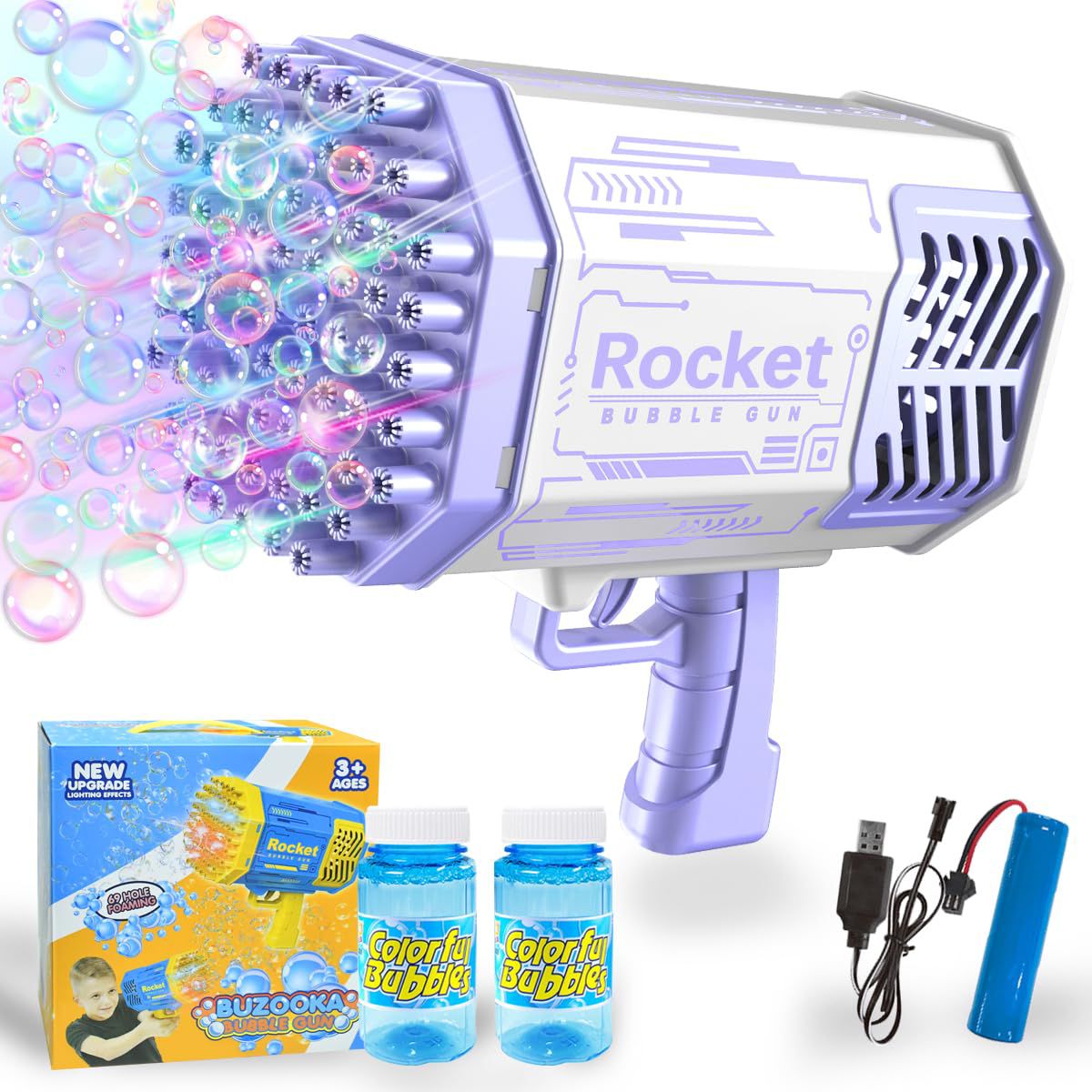 Pistolete me Flluska Sapuni Rocket Bubble Gun