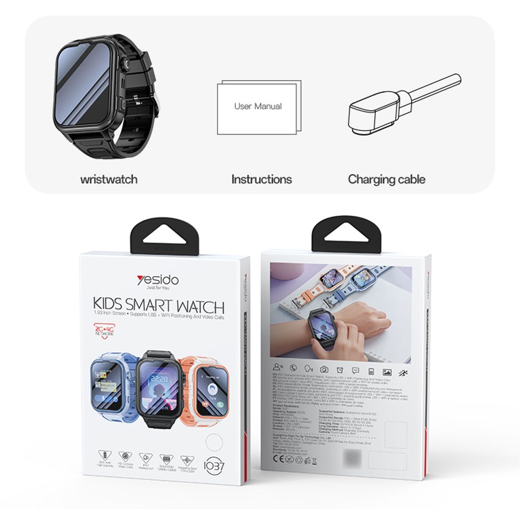 Orë Inteligjente për Fëmijë Yesido 4G me GPS