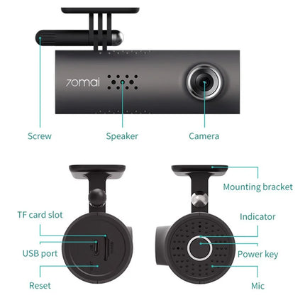 Kamer makine 70mai 1S me App control - video HD
