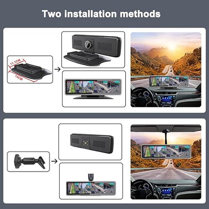 Kamer Makine 360° me 4 Kamera  Pasqyrë Dash Cam Full HD